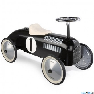 Dřevěné hračky - Odrážedlo kovové - Historické auto, černé (Vilac)