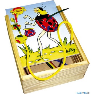 JIŽ SE NEPRODÁVÁ - Šití - Provlíkací destičky v krabičce, Ferda mravenec (Bino)