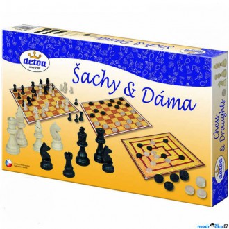 Ostatní hračky - Společenské hry - Šachy s dámou a mlýnem (Detoa)