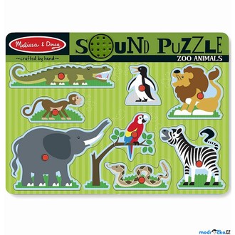 Puzzle a hlavolamy - Puzzle muzikální - ZOO divoká zvířata, 8ks (M&D)