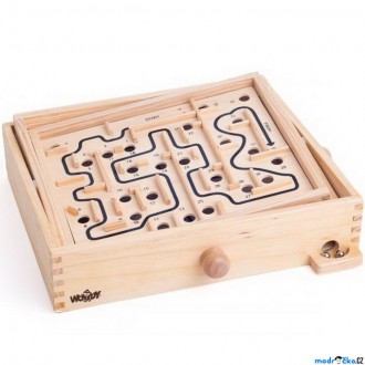 JIŽ SE NEPRODÁVÁ - Motorická hra - Naklápěcí labyrint vyměnitelný (Woody)