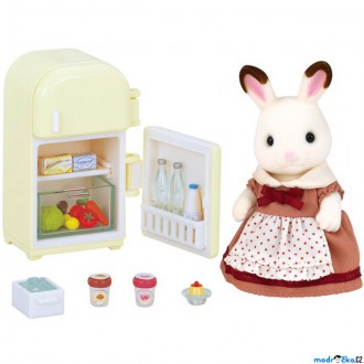Ostatní hračky - Sylvanian Families - Set, Maminka čokoládových králíčků s ledničkou