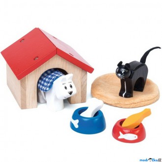 Dřevěné hračky - Nábytek pro panenky - Set pro pejska a kočičku (Le Toy Van)