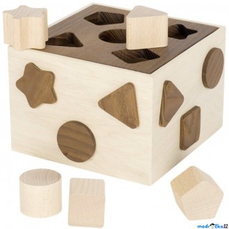 Dřevěné hračky - Vhazovačka - Vkládací krabička, Eko Nature (Goki)