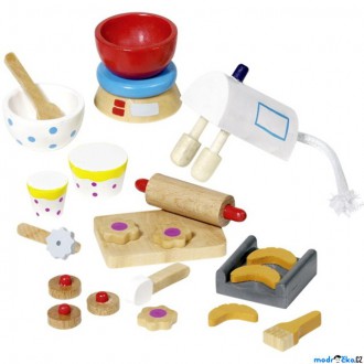 Dřevěné hračky - Nábytek pro panenky - Doplňky na pečení (Goki)