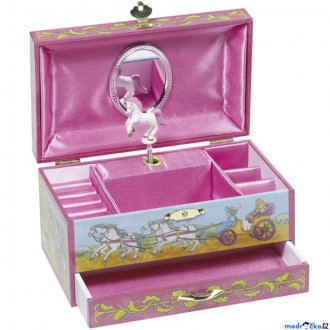 Ostatní hračky - Šperkovnice - Hrací skříňka, Princezna a jednorožec (Goki)