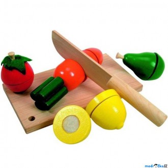 Dřevěné hračky - Krájení - Ovoce na prkénku (Woody)