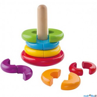 Dřevěné hračky - Skládačka - Káča, Pyramida magnetická (Woody)