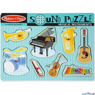 Puzzle a hlavolamy - Puzzle muzikální - Hudební nástroje, 8ks (M&D)