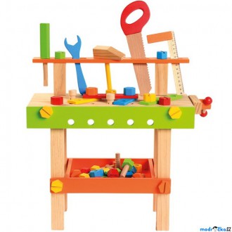 Dřevěné hračky - Malý kutil - Pracovní stůl s nářadím (Bino)