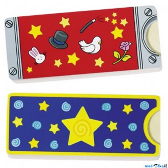 Dřevěné hračky - Kouzelník - Kouzelná krabička s mincí, 1ks (Goki)