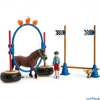 Ostatní hračky - Schleich - Jezdecký klub, Závod v agility pro poníky
