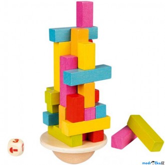 Dřevěné hračky - Motorická hra - Balancující tančící věž (Goki)