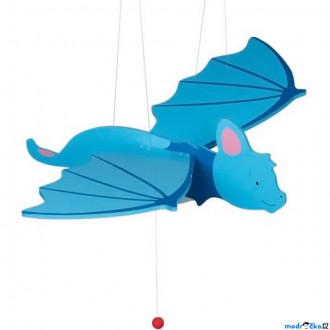 Dřevěné hračky - Závěsná hračka - Modrý netopýr (Goki)