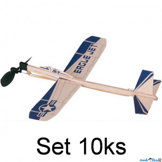 Na ven a sport - Letadlo házecí - Eagle Jet na gumičku, set 10ks (Goki)