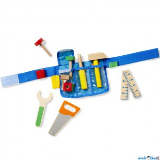 Dřevěné hračky - Malý kutil - Dětské dřevěné nářadí s opaskem (M&D)