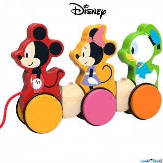 Dřevěné hračky - Tahací hračka - Mickey, Minnie a Donald dřevěná (Disney Derrson)