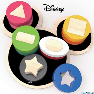 Dřevěné hračky - Vkládačka - Dřevěné motorické tvary Mickey (Disney Derrson)
