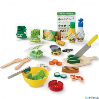 Dřevěné hračky - Kuchyň - Kompletní set na přípravu salátu (M&D)
