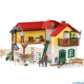 Ostatní hračky - Schleich - Farma, Velký dům se stájí a zvířaty