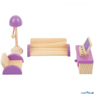 Dřevěné hračky - Nábytek pro panenky - Obývací pokoj dřevěný (Legler)