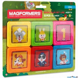 Stavebnice - Magformers - Kartičky zvířátka, 12 ks