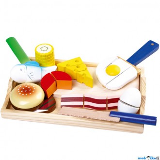 Dřevěné hračky - Krájení - Dřevěné potraviny jídlo gurmán (Legler)