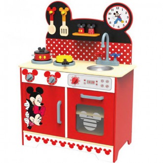 Dřevěné hračky - Kuchyň - Dětská kuchyňka dřevěná XL Mickey a Minnie (Disney Derrson)