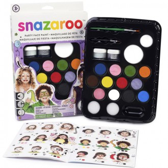 Ostatní hračky - Snazaroo - Sada 14 barev na obličej, Velký párty set