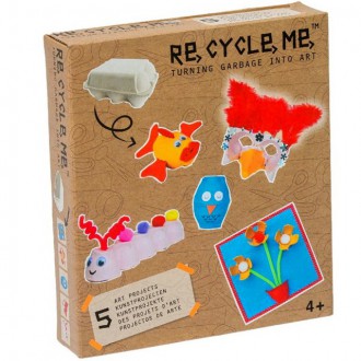 Dřevěné hračky - Kreativní sada - Re-cycle me, Pro holky, Stojan na vejce