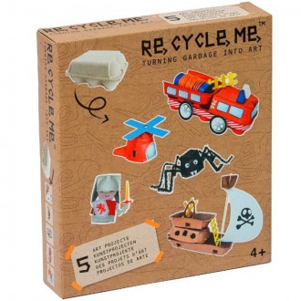 Dřevěné hračky - Kreativní sada - Re-cycle me, Pro kluky, Stojan na vejce