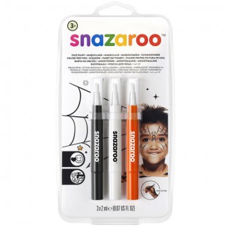 Ostatní hračky - Snazaroo - Štětce s barvou, Halloween, 3 barvy