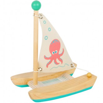 Pro kluky - Loď dřevěná - Katamarán chobotnice (Legler)