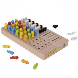Dřevěné hračky - Společenská hra - Logik, Logická hra ze dřeva (Goki)