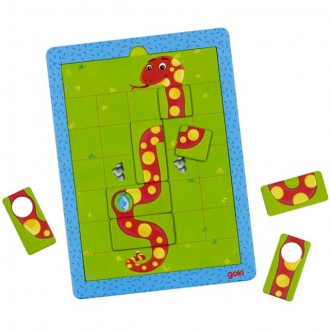 Puzzle a hlavolamy - Puzzle magnetické - Hra hladový had (Goki)