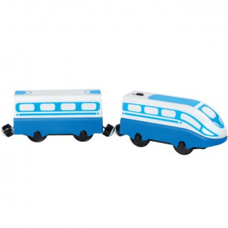 Vláčkodráhy - Vláčkodráha mašinka - Elektrická s pohonem, Modrý osobní vlak (Bino)