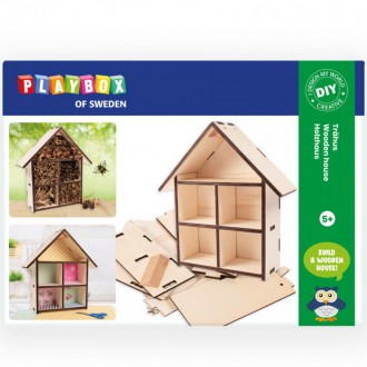 Dřevěné hračky - Kreativní sada - Domeček pro hmyz dřevěný (Playbox)