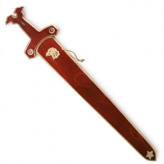 Dřevěné hračky - Dětská zbraň - Dřevěný meč s pochvou Falcon Star (Legler)