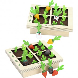 Dřevěné hračky - Společenská hra - Zeleninová zahrádka bitva (Vilac)