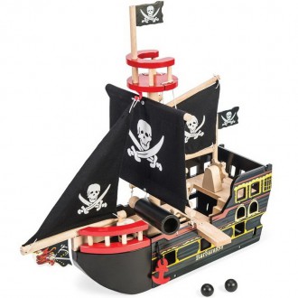 Pro kluky - Loď dřevěná - Pirátská loď Barbarossa (Le Toy Van)