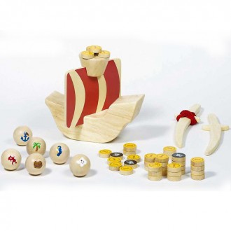 Dřevěné hračky - Hra na ven - Dřevěná, Pirátský kapitán Koog (Goki)