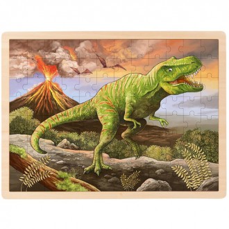 Puzzle a hlavolamy - Puzzle na desce - Velké A3, Dinosaurus T-Rex, 96ks (Goki)
