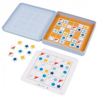 Dřevěné hračky - Sudoku - Magnetické v plechové krabičce (Goki)
