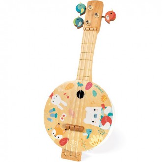 Dřevěné hračky - Hudba - Banjo Pure dětské dřevěné (Janod)