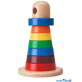 JIŽ SE NEPRODÁVÁ - Skládačka s kroužky - Pyramida MULA (Ikea)
