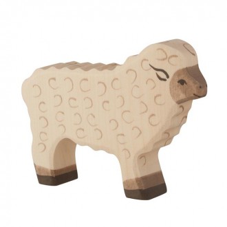 Dřevěné hračky - Holztiger - Dřevěné zvířátko, Ovce bílá samice