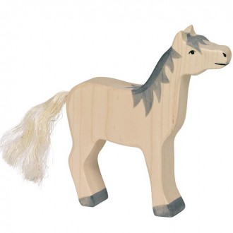 Dřevěné hračky - Holztiger - Dřevěné zvířátko, Kůň bělouš