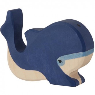Dřevěné hračky - Holztiger - Dřevěné zvířátko, Velryba modrá mládě