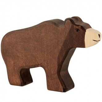 Dřevěné hračky - Holztiger - Dřevěné zvířátko, Medvěd hnědý