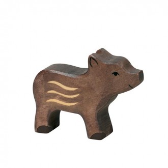 Dřevěné hračky - Holztiger - Dřevěné zvířátko, Prase divoké mládě